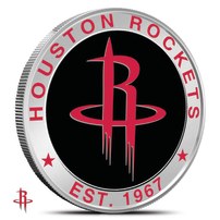 1 oz Colorized NBA Houston Rockets Silver Round (BU)