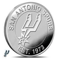 1 oz NBA San Antonio Spurs Silver Round (BU)