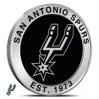 1 oz Colorized NBA San Antonio Spurs Silver Round (BU)