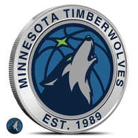 1 oz Colorized NBA Minnesota Timberwolves Silver Round (BU)