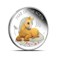 2026 1/2 oz Proof Colorized Tuvalu Silver Lunar Baby Horse Coin (Box + CoA)