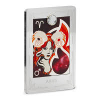 2025 2 oz Proof Colorized Niue Silver Star Signs of the Zodiac Aries Coin (Box + CoA)