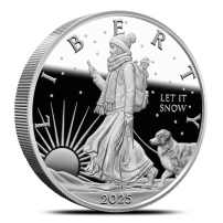 2025 2 oz Let it Snow Silver Round (Proof-Like)