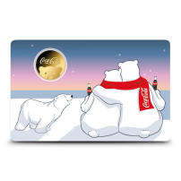 1/1000 oz Republic of Chad Gold Coca Cola Polar Bear Coin (In Card)