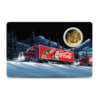 1/1000 oz Republic of Chad Gold Coca Cola Truck Coin (In Card)