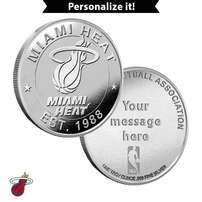 1 oz Engravable NBA Miami Heat Silver Round (New w/ Gift Box)