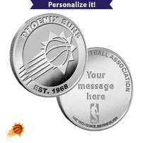 1 oz Engravable NBA Phoenix Suns Silver Round (New w/ Gift Box)