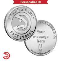1 oz Engravable NBA Atlanta Hawks Silver Round (New w/ Gift Box)