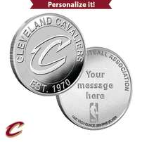 1 oz Engravable NBA Cleveland Cavaliers Silver Round (New w/ Gift Box)