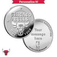 1 oz Engravable NBA Chicago Bulls Silver Round (New w/ Gift Box)