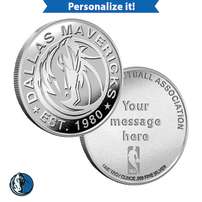 1 oz Engravable NBA Dallas Mavericks Silver Round (New w/ Gift Box)