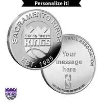 1 oz Engravable NBA Sacramento Kings Silver Round (New w/ Gift Box)