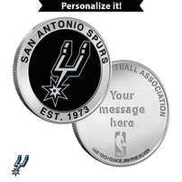 1 oz Colorized Engravable NBA San Antonio Spurs Silver Round (New w/ Gift Box)