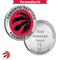 1 oz Colorized Engravable NBA Toronto Raptors Silver Round (New w/ Gift Box)