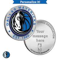 1 oz Colorized Engravable NBA Dallas Mavericks Silver Round (New w/ Gift Box)