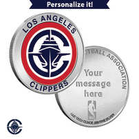 1 oz Colorized Engravable NBA Los Angeles Clippers Silver Round (New w/ Gift Box)