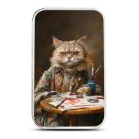 1 oz Colorized The Holy Land Mint Silver Artie Human Cat Bar