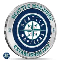 1 oz Colorized MLB Seattle Mariners Silver Round (BU)