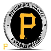 1 oz Colorized MLB Pittsburgh Pirates Silver Round (BU)