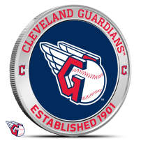 1 oz Colorized MLB Cleveland Guardians Silver Round (BU)