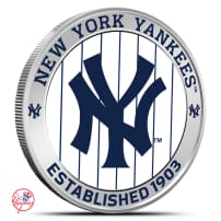 1 oz Colorized MLB New York Yankees Silver Round (BU)