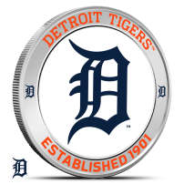1 oz Colorized MLB Detroit Tigers Silver Round (BU)