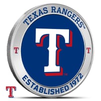1 oz Colorized MLB Texas Rangers Silver Round (BU)