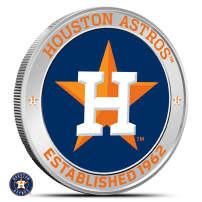 1 oz Colorized MLB Houston Astros Silver Round (BU)