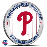 1 oz Colorized MLB Philadelphia Phillies Silver Round (BU)