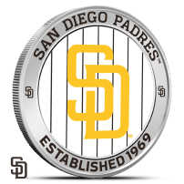 1 oz Colorized MLB San Diego Padres Silver Round (BU)