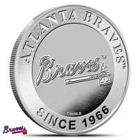 1 oz MLB Atlanta Braves Silver Round (BU)