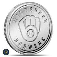 1 oz MLB Milwaukee Brewers Silver Round (BU)