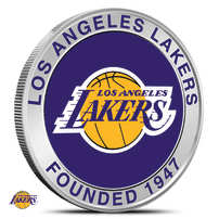 1 oz Colorized NBA Los Angeles Lakers Silver Round (BU)