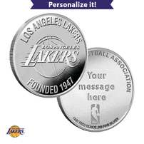 1 oz Engravable NBA Los Angeles Lakers Silver Round (New w/ Gift Box)
