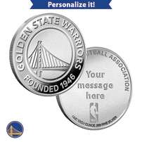 1 oz Engravable NBA Golden State Warriors Silver Round (New w/ Gift Box)