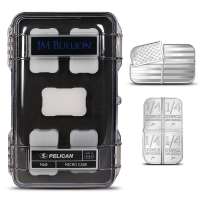 1 oz Silver Divisible Flag Bar Mini Monster Box (100 Bars, JM Bullion Pelican Case, New)