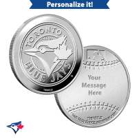 1 oz Engravable MLB Toronto Blue Jays Silver Round (New w/ Gift Box)