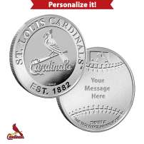1 oz Engravable MLB St. Louis Cardinals Silver Round (New w/ Gift Box)