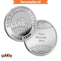 1 oz Engravable MLB San Francisco Giants Silver Round (New w/ Gift Box)