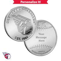 1 oz Engravable MLB Cleveland Guardians Silver Round (New w/ Gift Box)