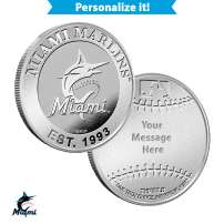 1 oz Engravable MLB Tampa Bay Rays Silver Round (New w/ Gift Box)