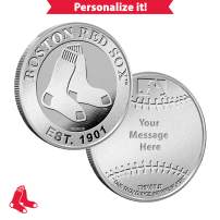 1 oz Engravable MLB Boston Red Sox Silver Round (New w/ Gift Box)