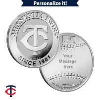 1 oz Engravable MLB Minnesota Twins Silver Round (New w/ Gift Box)