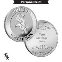 1 oz Engravable MLB Chicago White Sox Silver Round (New w/ Gift Box)