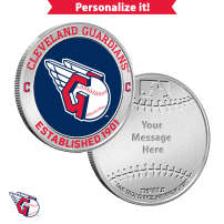 1 oz Colorized Engravable MLB Cleveland Guardians Silver Round (New w/ Gift Box)