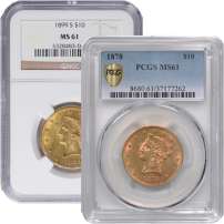 Pre-33 $10 Liberty Gold Eagle Coin (MS61, PCGS or NGC)