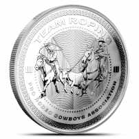 1 oz Reverse Proof Texas Mint PRCA Team Roping Silver Round (Capsule + Box)