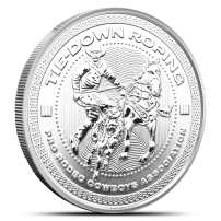 1 oz Reverse Proof Texas Mint PRCA Tiedown Roping Silver Round (Capsule + Box)