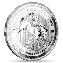 1 oz Reverse Proof Texas Mint PRCA Saddle Bronc Silver Round (Capsule + Box)