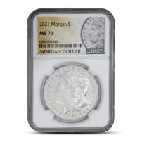 2021 Morgan Silver Dollar Coin MS70 (Varied Label, Varied Mint Mark, PCGS or NGC)